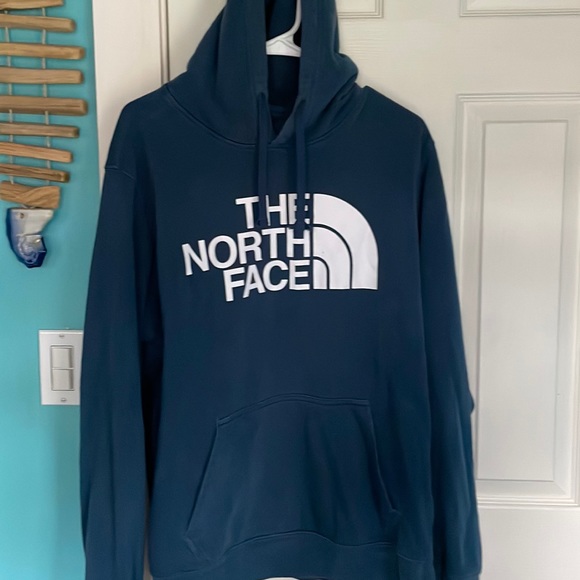 The North Face Tops - North face large blue hoodie
